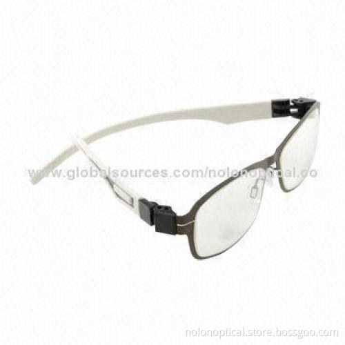 Metal Eyewear Combination with Rubber Temple